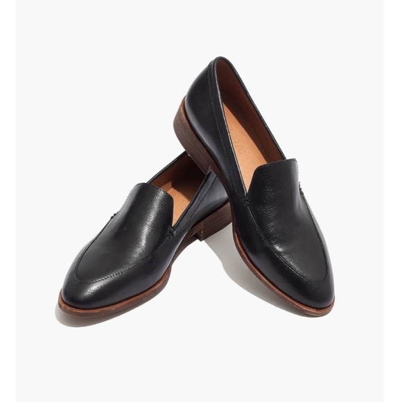 Madewell “The Frances” Black Leather Loafer Show Size 8 - Picture 2 of 9